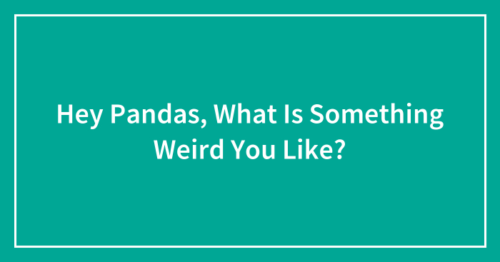 Hey Pandas, What Is Something Weird You Like? (Closed)