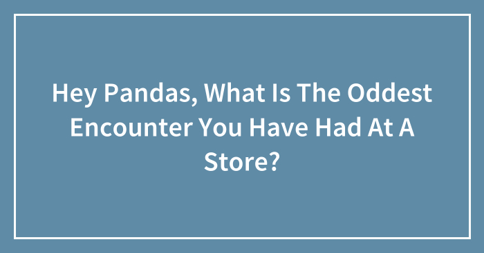 Hey Pandas, What Is The Oddest Encounter You Have Had At A Store? (Closed)