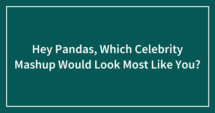 Hey Pandas, Which Celebrity Mashup Would Look Most Like You? (Closed)
