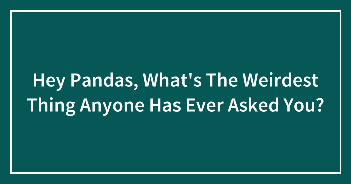 Hey Pandas, What’s The Weirdest Thing Anyone Has Ever Asked You? (Closed)