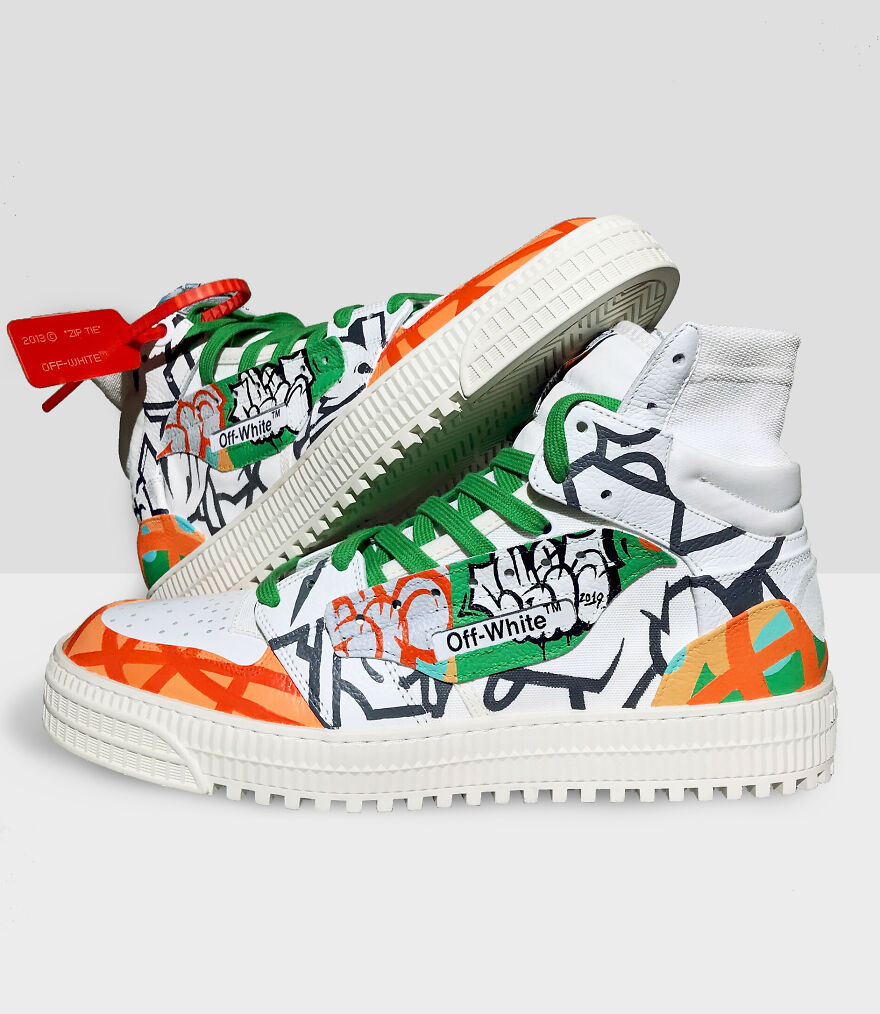 Drawing On Off --- White Sneakers