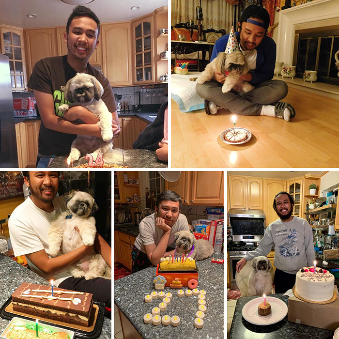 My Dog And I Throughout The Years From 24 - 29. Missing 28. We Both Have The Same Birthday