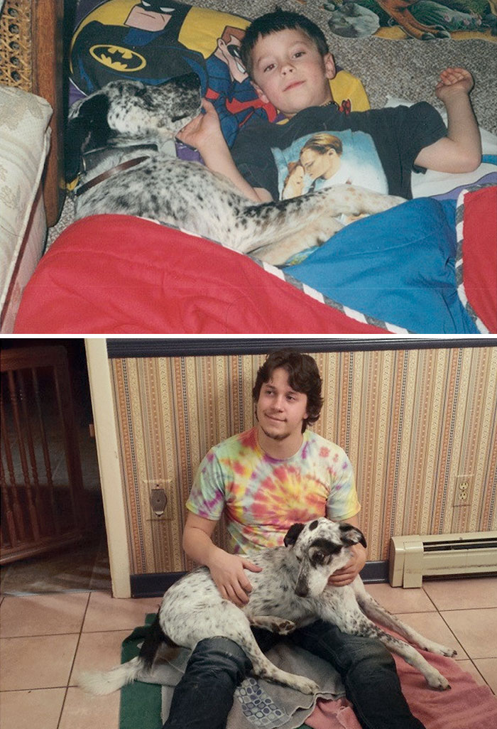 My Dog And I, 15 Years Apart. The Day We Met, And The Day We Said Goodbye