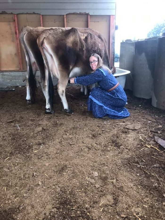 So, I Don’t Have Chickens Anymore But I Still Wanted To Take The #targetdresschallenge. It Was Still Fun, Even If My Cows Weren’t Very Cooperative
