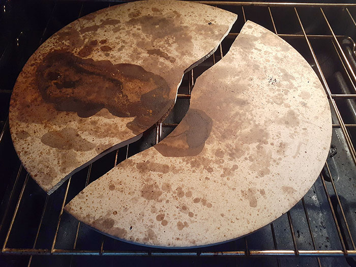 My Pizza Stone Cracked After 12 Years Of Use. Devastated