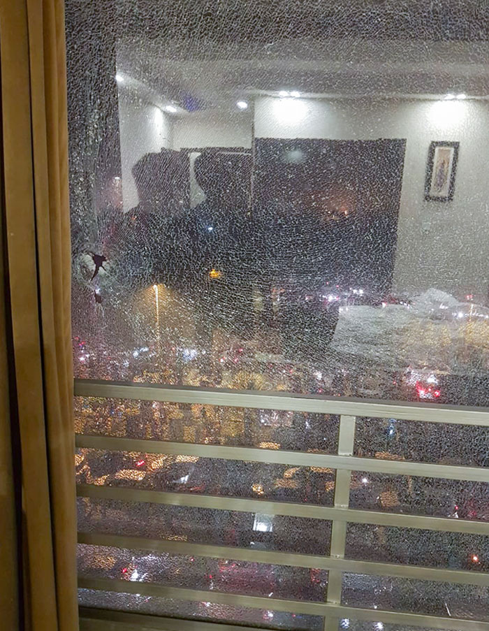 In Celebration Of New Year, People Like To Shoot Bullets Into The Air In Pakistan. One Managed To Go Through My Window