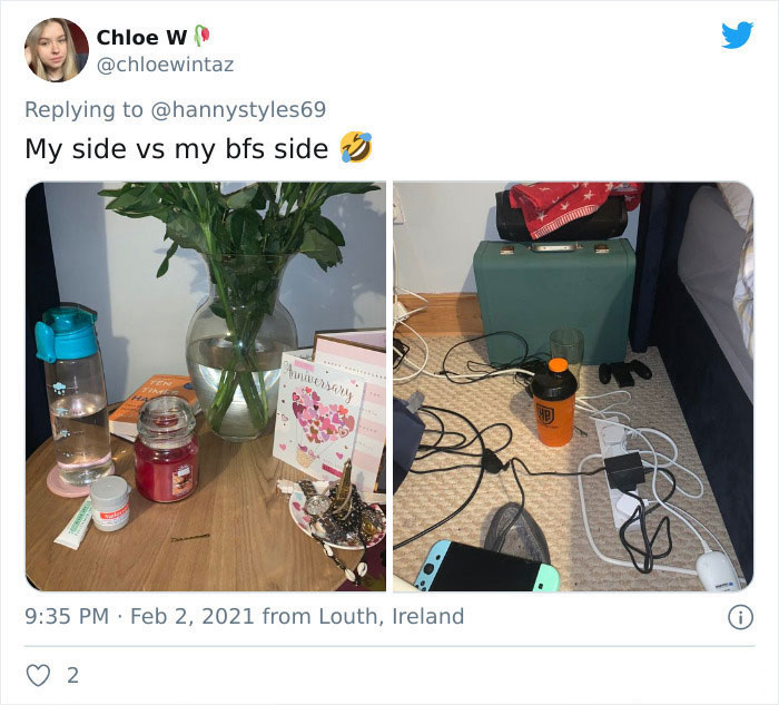 Women Are Comparing Their Side Of The Bed Vs. Their Boyfriends', And People Find The Similarities Between Men Hilarious