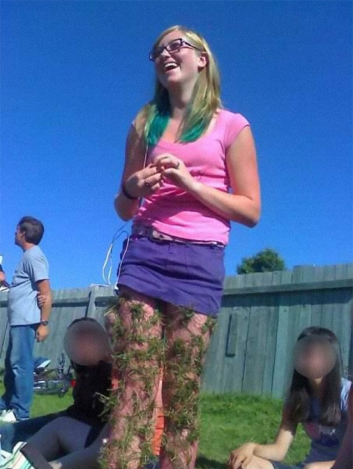 Good Ol' Facebook Reminding Me Of How Cringey I Was In Highschool. Hot Pink Fishnets Stuffed With Grass