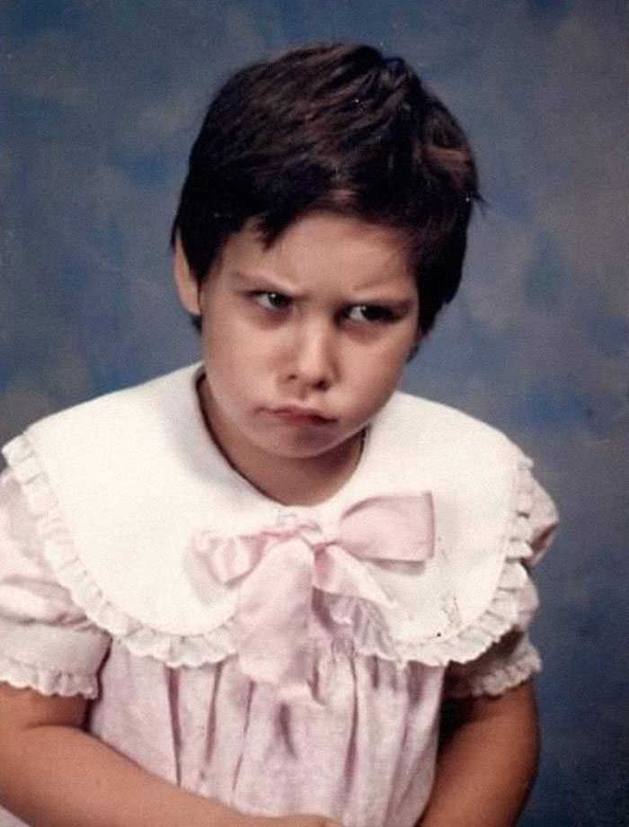 My Kindergardern School Pic. My Mom Asked Why I Didn't Smile I Said " I Was Embarrassed To." 5 Y/O Logic