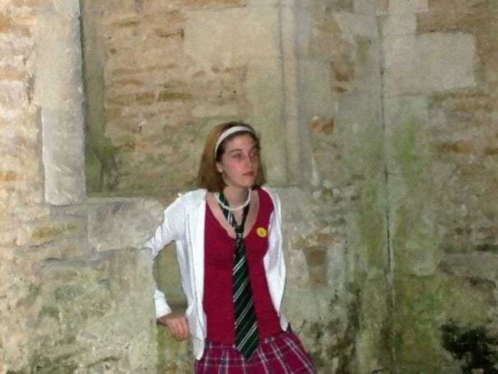 I Was 14 And Had Behavioral Issues After My Dad Passed, My Mom Tried To Solve Them By Taking Me On A Tour Of The Castles Used In The Harry Potter Movies. I Refused To Look At The Camera B/C I Thought It Was Cool To Have A Distant Stare. Bonus Pooka Shell Necklace
