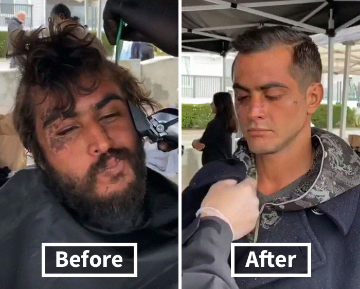 Awesome Barber Transforms Homeless People For Free And These 30 Before & After Pics Show Completely Different People