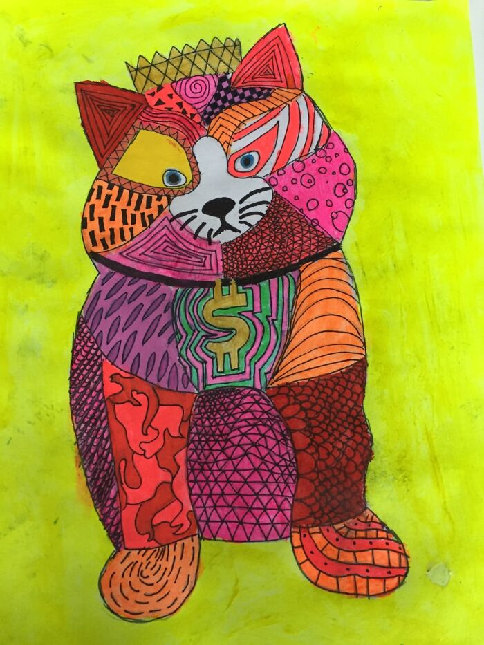 Mulga-Inspired Artwork For Visual Arts From When I Was In Year 7