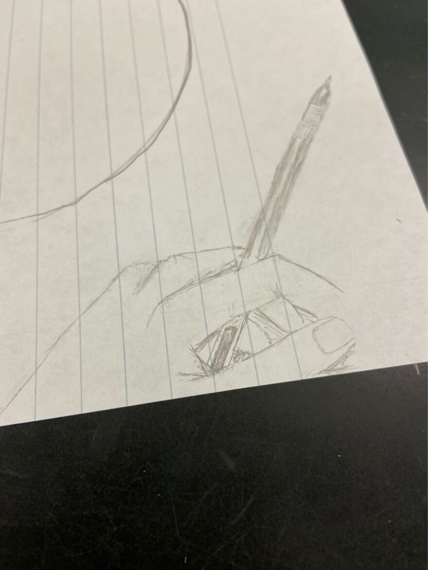 A Drawing Of A Hand I Did In Class