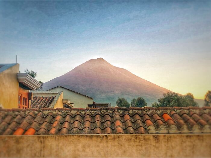 I Added Some Filters, But This Is The View From My Cousin’s Roof In Guatemala.
