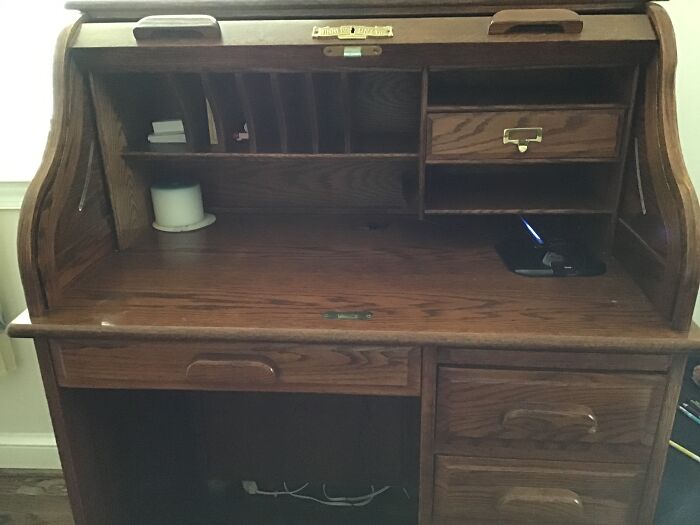 I Had A Neighbor And We Loved To Do Wood Work When He Moved Out He Gave Me A Desk We Worked On Together.