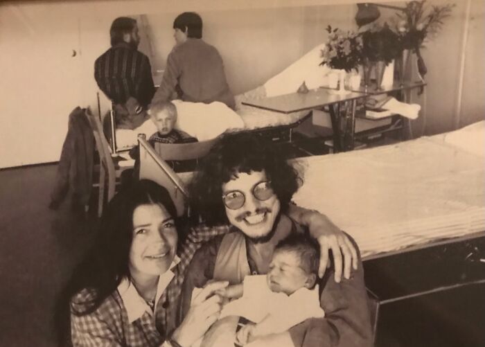 Me And My Parents On The Day I Was Born (Notice The Spooky Ghost Child In The Background)