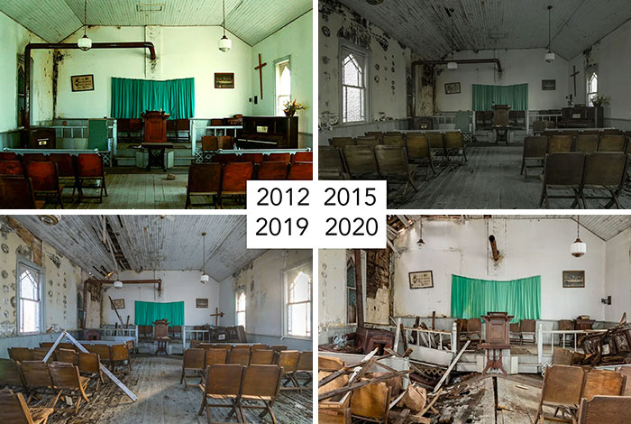 I've Been Documenting The Natural Decay In This Small Abandoned Church Since 2012