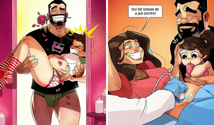 Artist Who Illustrates Everyday Life With His Wife Is Having Another Baby, Shares Their Parenting Struggles In 32 Comics