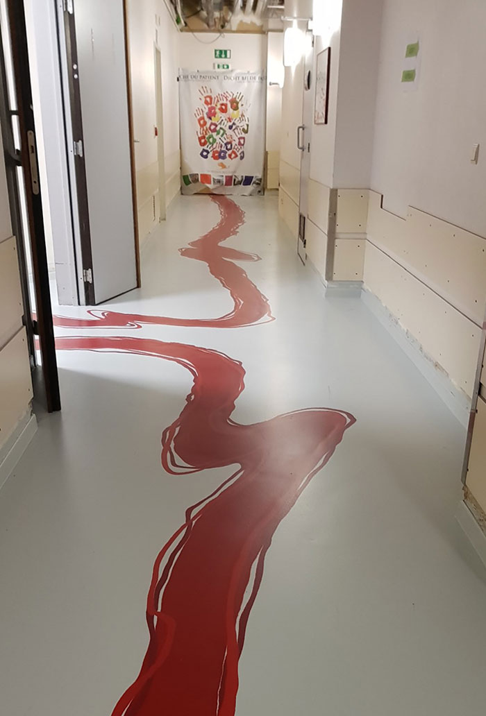 This Is Not A Crime Scene, But A Hospital Hallway