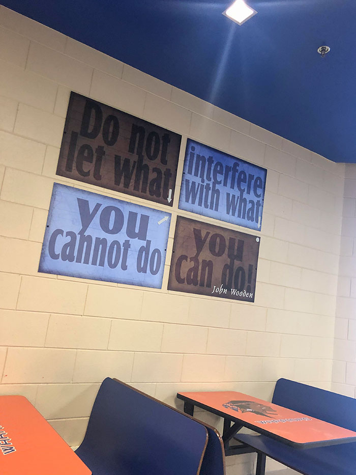 This Poster In My School Cafeteria Is So Badly Designed They Put Arrows So You Can Read It Correctly