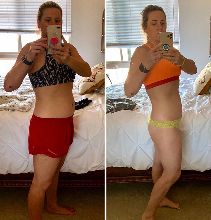 The Scale Can Only Show You So Much, And This Client Weighs Virtually The Same In Both Photos