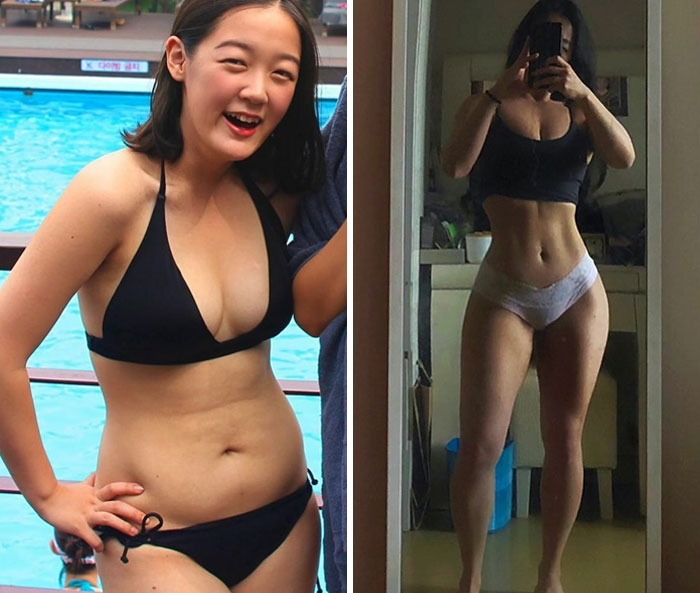 Why More People Should Focus On The Weight They Lift, More Than The Weight They Lose. Left - 2014, 53 Kg, Right - 2021, 54 Kg