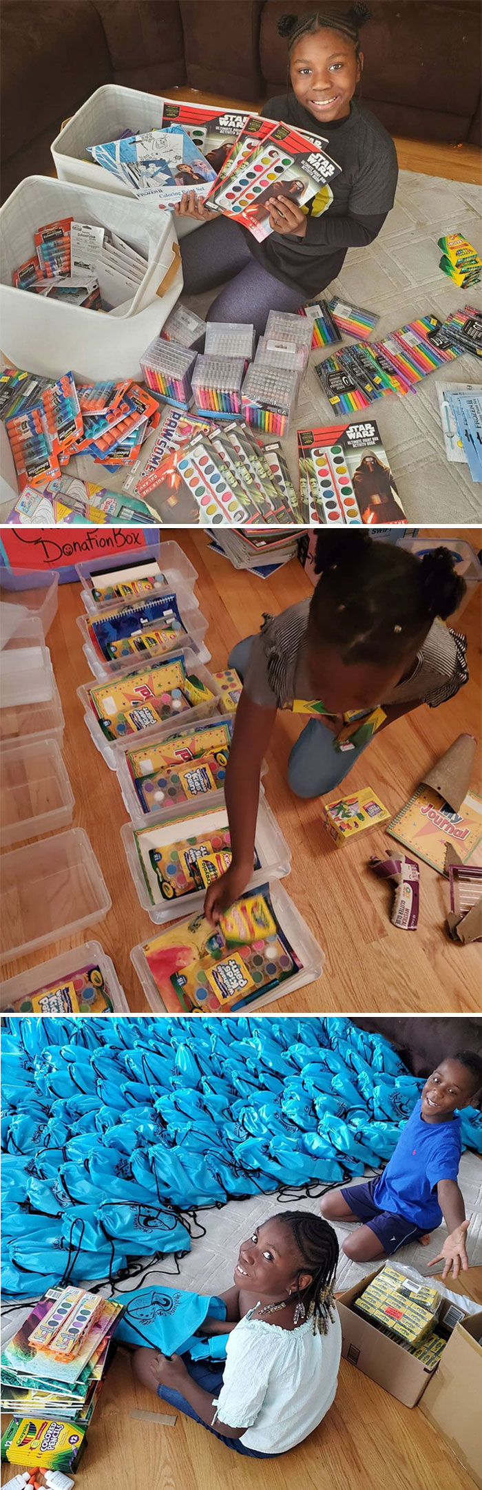Chelsea, de 11 años, crea kits de arte para niños que no tienen acceso a materiales artísticos, con el fin de enseñarles que el arte es un comienzo para sanar, expresarse y comunicarse