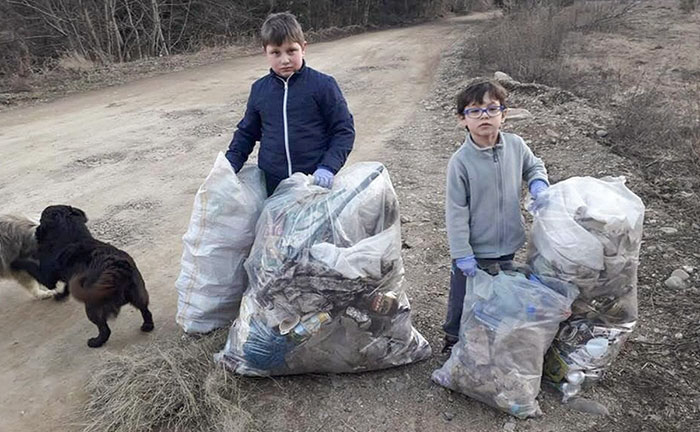 Two Romanian Country Kids, Georgian And Andrei, 6 And 9, Were Just Fed Up With The Garbage The Grown UPS Used To Leave On Their Street