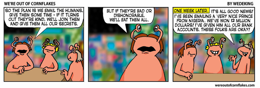 10 Hilarious "Alien" Comic Strips From "We're Out Of Cornflakes"