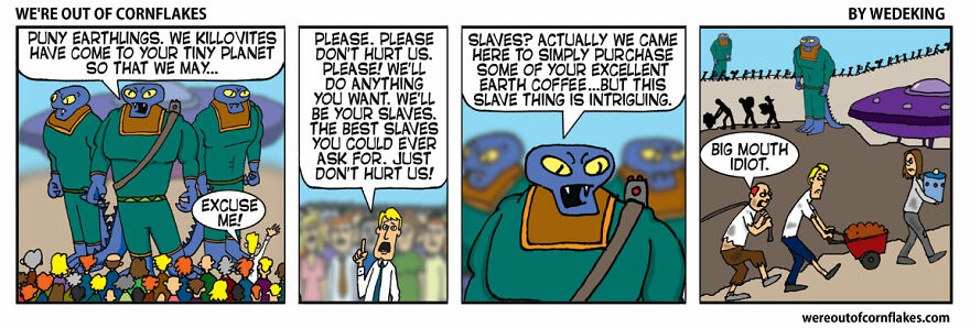 10 Hilarious "Alien" Comic Strips From "We're Out Of Cornflakes"