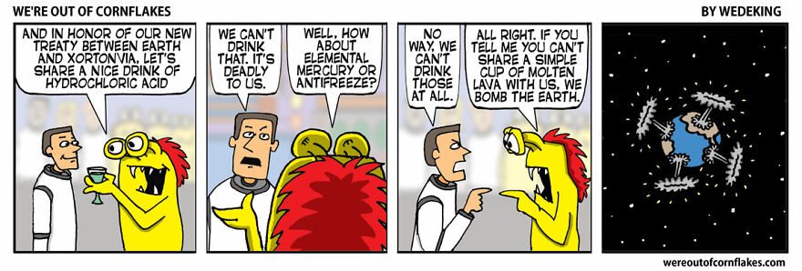 10 Hilarious "Alien" Comic Strips From "We're Out Of Cornflakes"