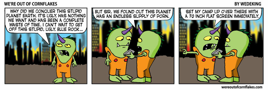 10 Hilarious "Alien" Comic Strips From "We're Out Of Cornflakes"