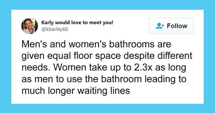 Person Lists 18 Alarming Facts That Show How “Our World Was Not Built For Women”
