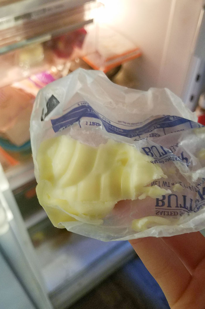 My Dad Who Takes Bites Out Of Butter. Disgusting