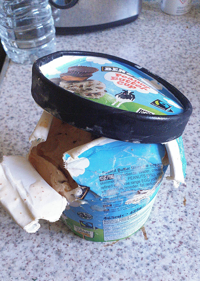 I Love My Wife Dearly, But This Is How She Leaves The Ice Cream After Getting Some For Herself