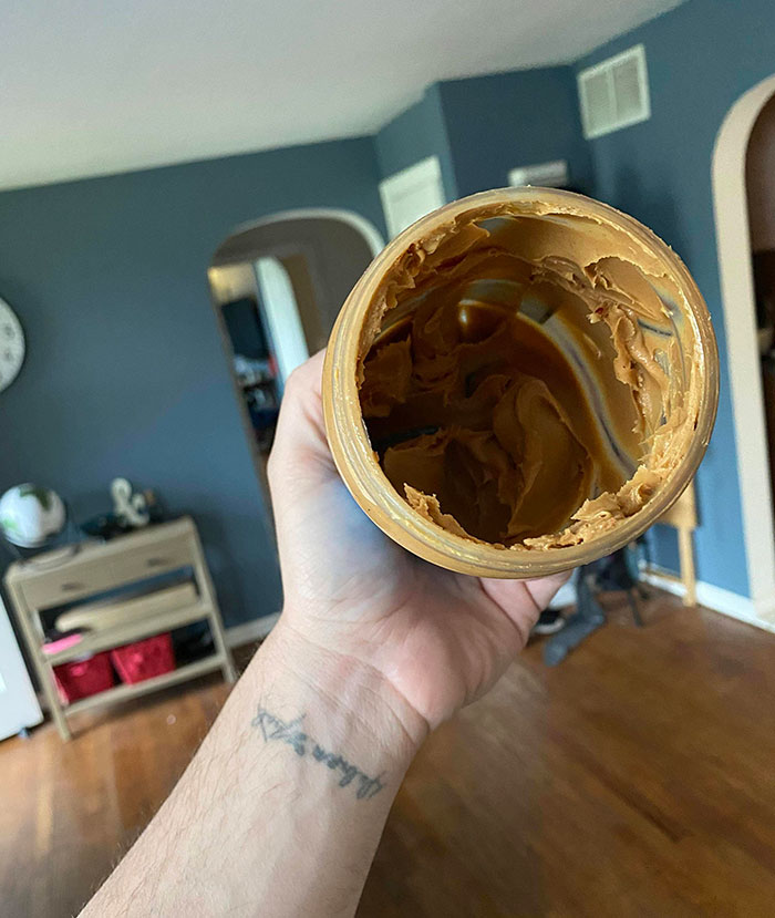 My Wife Putting This Peanut Butter In The Trash Because It’s Empty