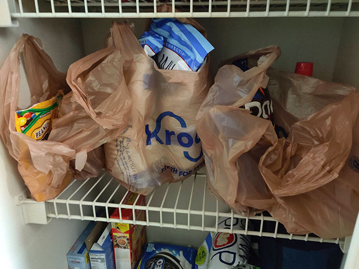 The Way My GF "Puts Away The Groceries" Still In The Bag