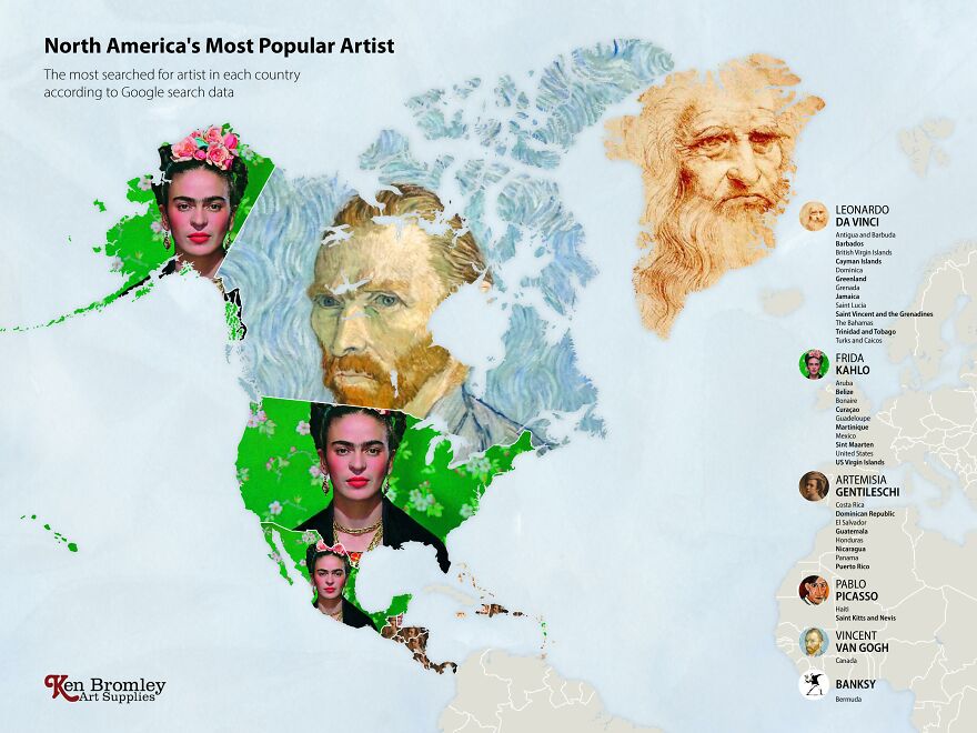We Created Maps Reveal The Most Googled Artist In Every Country