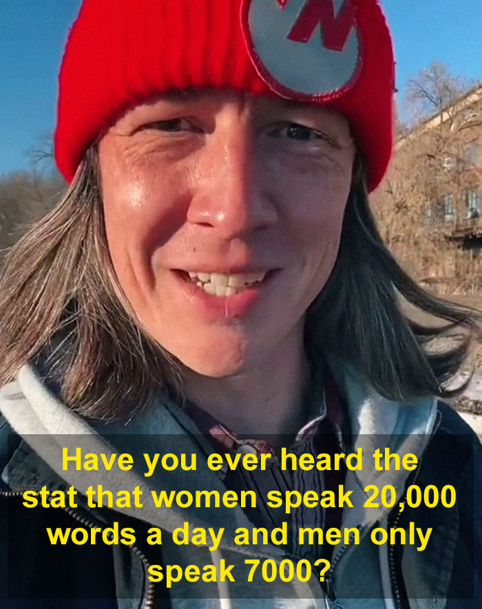 Guy Shatters A Popular Myth That Women Speak More Words Per Day Than Men, Explains How It Was Created