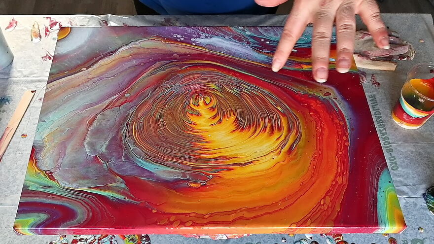 Straight Pour With Pearl White ~ Acrylic Pour Painting Straight Pour With Pearl White ~ Acrylic Pour Painting