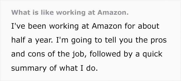 Anonymous Amazon Worker Shares What It's Actually Like To Work For Amazon