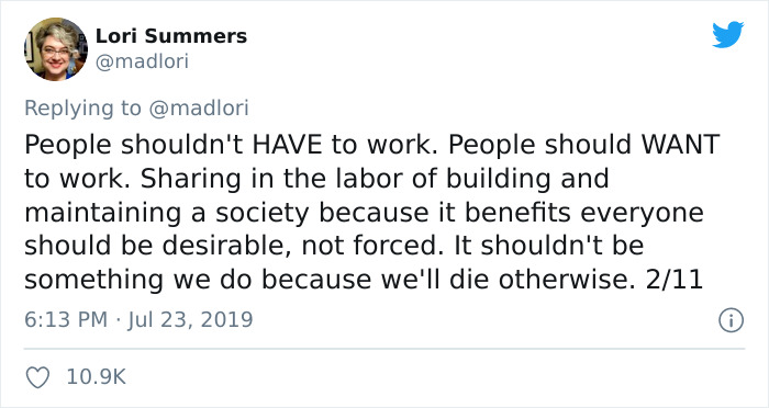 "People Shouldn't Have To Work": Person Shares How The World Would Work If Everyone Had Universal Basic Income