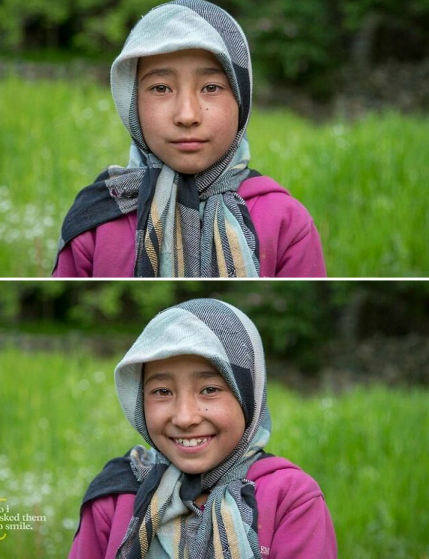 She Was Playing With A Friend One Evening Outside The Family House In The Village Of Turtuk, Ladakh, India... So I Asked Her To Smile