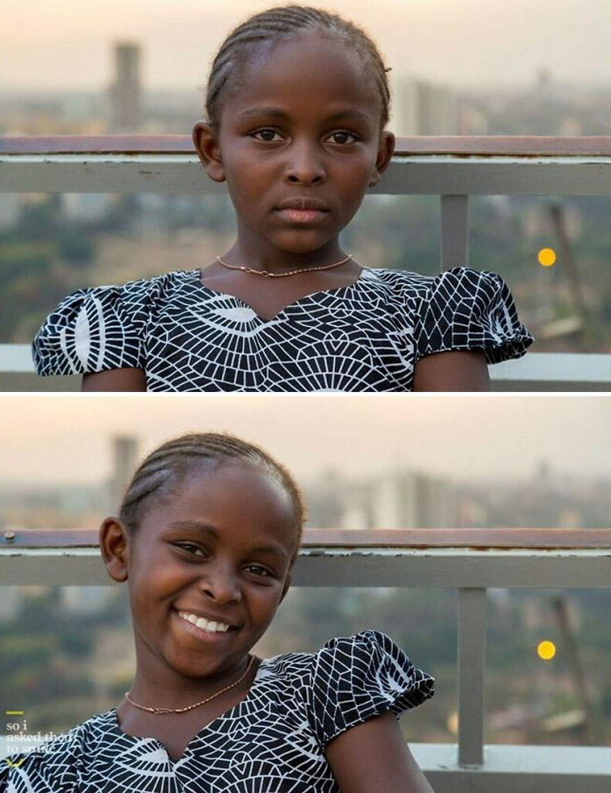 She Was With A Group Of Dancers, Taking A Break From Recording A Church Choir Music Video On The Helipad Of The Kenyatta International Convention Center, While The Sun Set Over Nairobi, Kenya... So I Asked Her To Smile