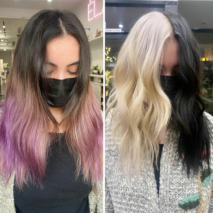 Before-After-Hair-Color-Change