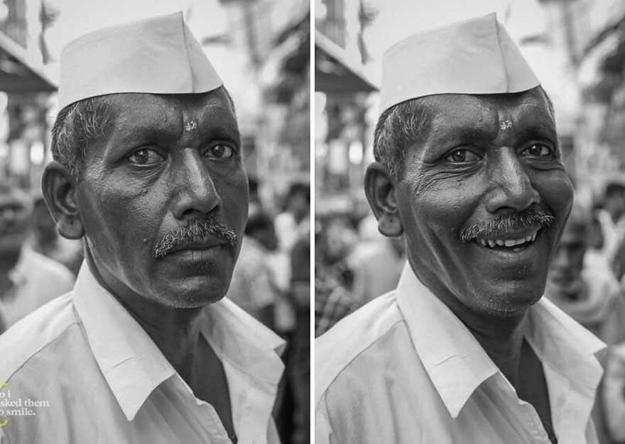 He Was Walking Down The Bustling Banke Bihari Temple Street During The Janmastami Festival In Vrindavan, Uttar Pradesh, India... So I Asked Him To Smile