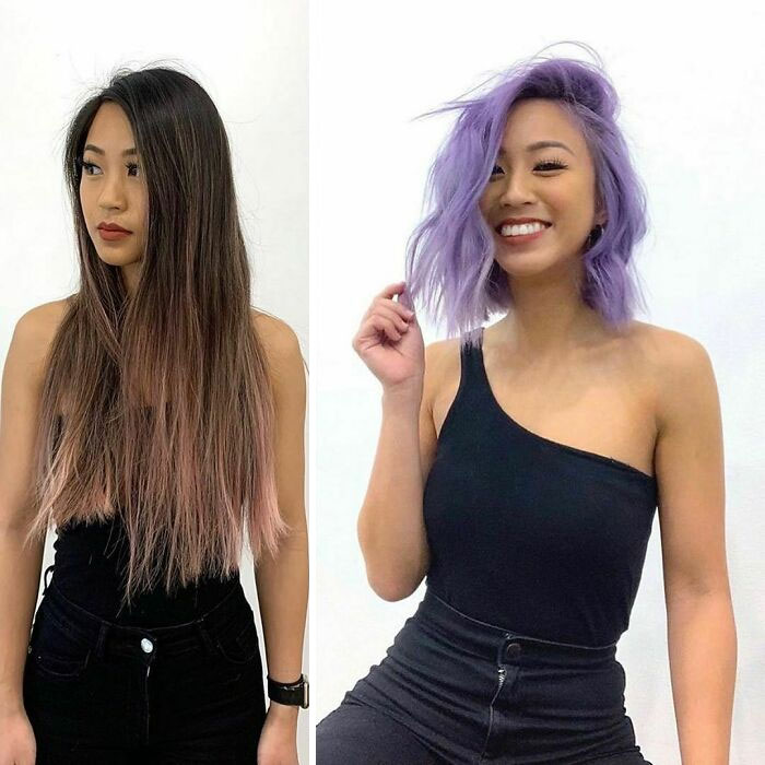 Before-After-Hair-Color-Change