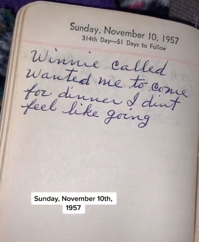 Diary From 1957 Found In Thrift Store Shows What A Housewife’s Life Was Like Back Then (Updated)