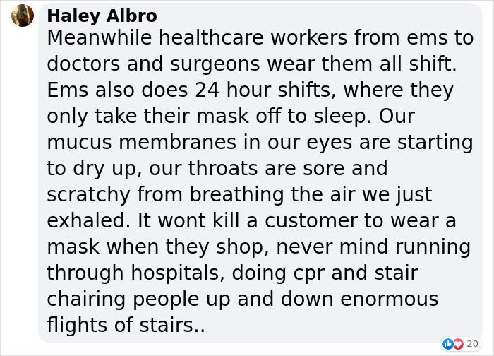 Shop Owner Pens A Mic-Drop Reply After A Customer Who Wouldn't Wear A Mask Properly Left Them A 1-Star Review