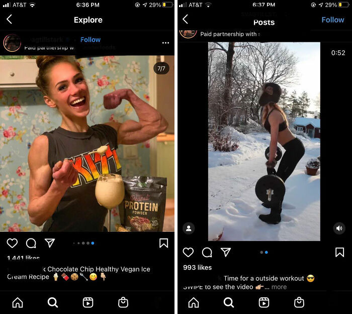 Instagram Picture Versus Screenshot From A Video